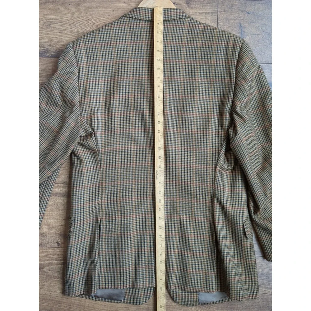 Ermenegildo Zegna 3 Button 100% Wool Made in Switzerland‎ Houndstooth Blazer 44R